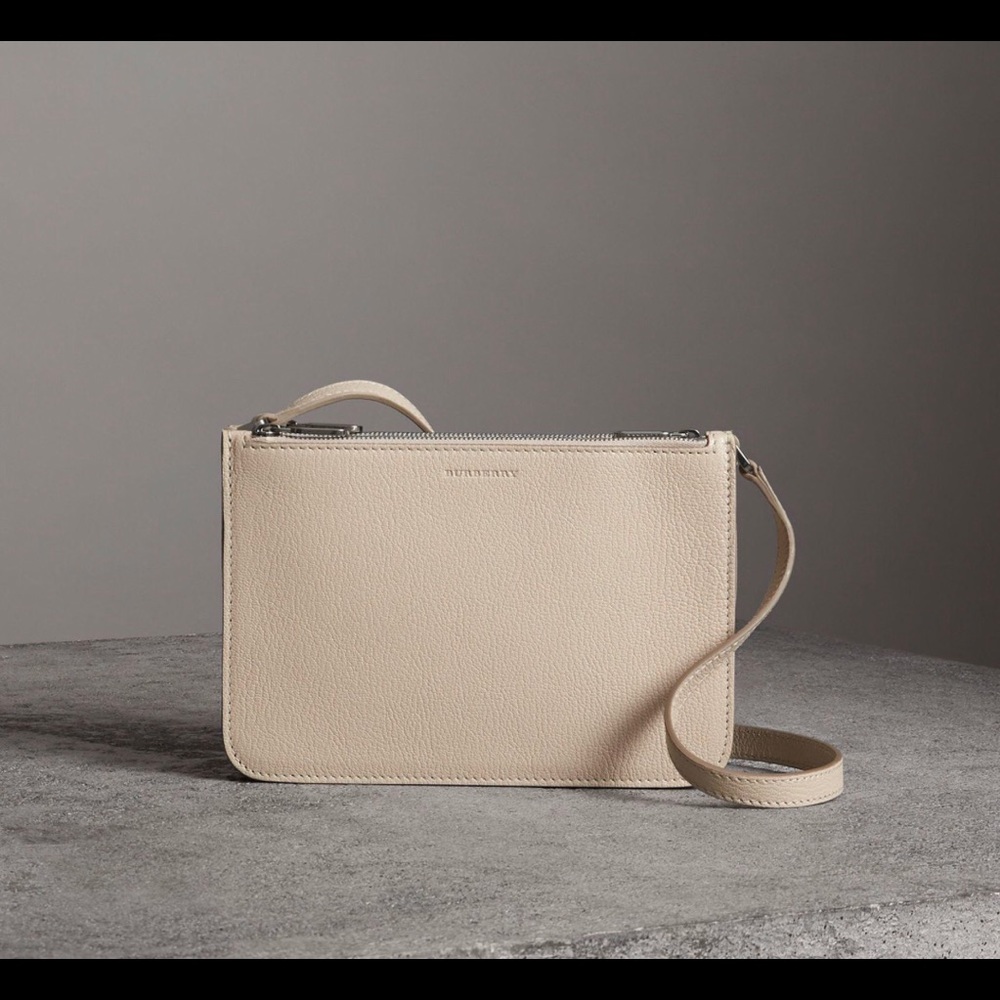 Burberry Triple Zip Pebble Grain Crossbody